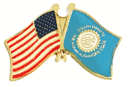 South Dakota Flag Lapel Pin - Double