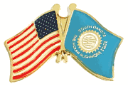 South Dakota Flag Lapel Pin - Double