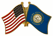 South Dakota Flag Lapel Pin - Double