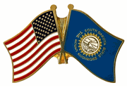South Dakota Flag Lapel Pin - Double