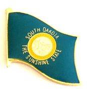 South Dakota Flag Lapel Pin - Single