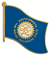 South Dakota Flag Lapel Pin - Single