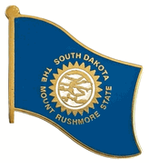 South Dakota Flag Lapel Pin - Single