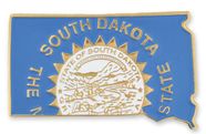 South Dakota Map Lapel Pin - Updated Version