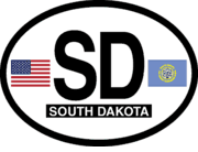 South Dakota Flag It Oval Decal