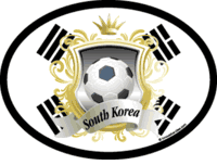 South Korea Soccer Flag It Oval Decal