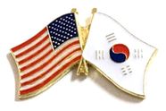 South Korea Flag Lapel Pin - Double