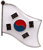 South Korea Flag Lapel Pin - Single