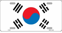 South Korea Flag License Plate