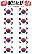 South Korea Flag Stickers 50 Stickers per package