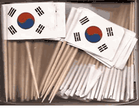 South Korea Flag Toothpicks
