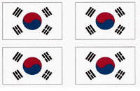 South Korean Flag Stickers 