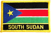 South Sudan Flag Patch with Name