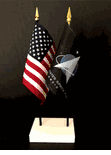 Space Force and US Flag Desk Set  
