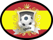 Spain Soccer Flag It Oval Decal