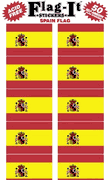 Spain Flag Stickers 50 Stickers per package