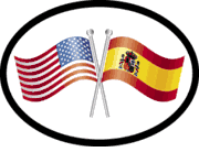 Spain Friendship Flag-It Oval Decal