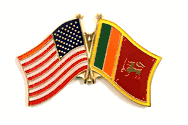 Sri Lanka Flag Lapel Pin - Double
