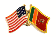 Sri Lanka Flag Lapel Pin - Double