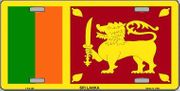 Sri Lanka Flag License Plate
