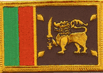 Sri Lanka Flag Patch - Rectangle