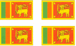 Sri Lanka Flag Stickers - Sheet of 50
