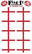 St. George Flag Stickers 50 Stickers per package