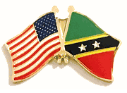 St. Kitts & Nevis Flag Lapel Pin - Double