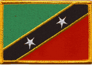 St. Kitts & Nevis Flag Patch - Rectangle
