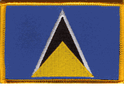 St. Lucia Flag Patch - Rectangle