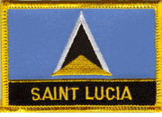 St. Lucia Flag Patch with Name
