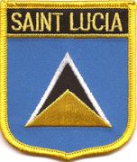 St. Lucia Flag Shield Patch