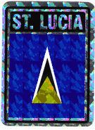 St. Lucia Vinyl Reflective Decal