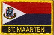 St Maarten Rectangle Patch with Name