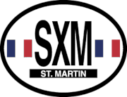 St Martin Flag It Oval Decal