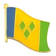 St. Vincent & Grenadines Flag Lapel Pin - Single
