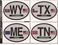 State Flag Flag It Oval Decal