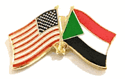 Sudan Flag Lapel Pin - Double 