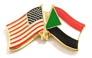 Sudan Flag Lapel Pin - Double 