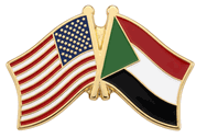 Sudan Flag Lapel Pin - Double 