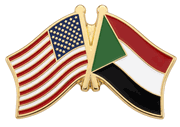 Sudan Flag Lapel Pin - Double 