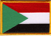 Sudan Flag Patch - Rectangle
