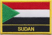 Sudan Flag Patch with Name