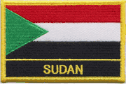 Sudan Flag Patch with Name