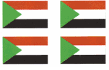 Sudan Flag Stickers - Sheet 50