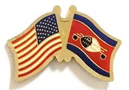 Swaziland Flag Lapel Pin - Double
