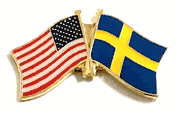 Sweden Flag Lapel Pin - Double