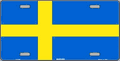 Sweden Flag License Plate