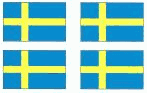 Swedish Flag Stickers - Sheet of 50