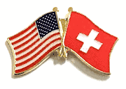 Switzerland Flag Lapel Pin - Double